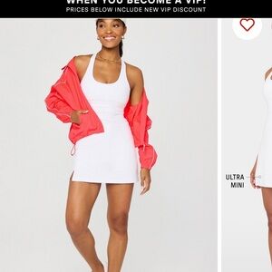 Fabletics White Sleeveless V-neck A-line Mini Dress xs New